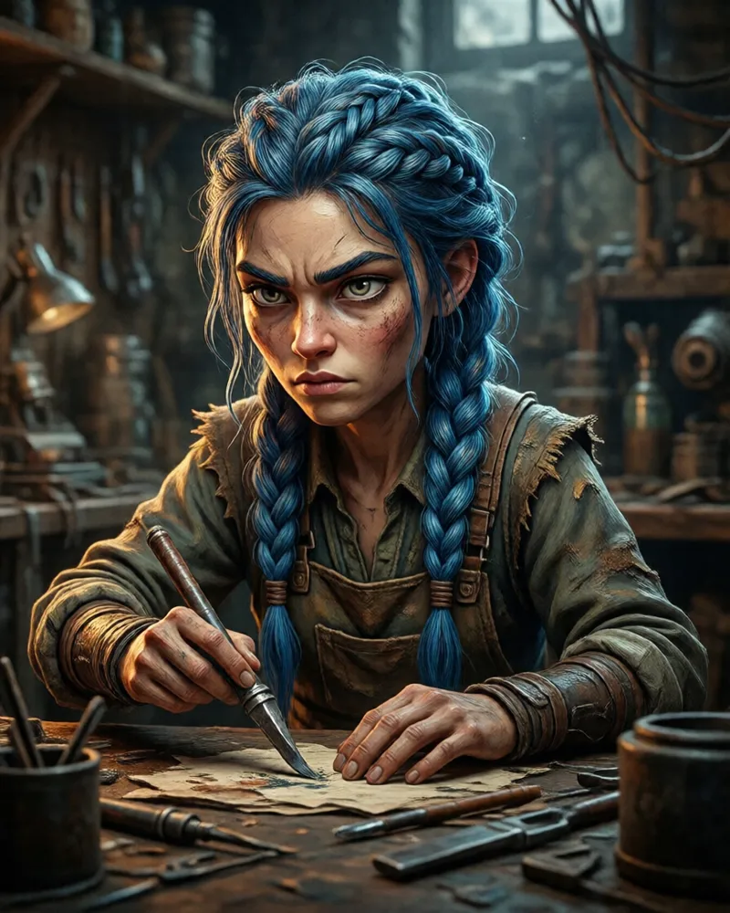 Exemplo do estilo 3D pintado à mão
