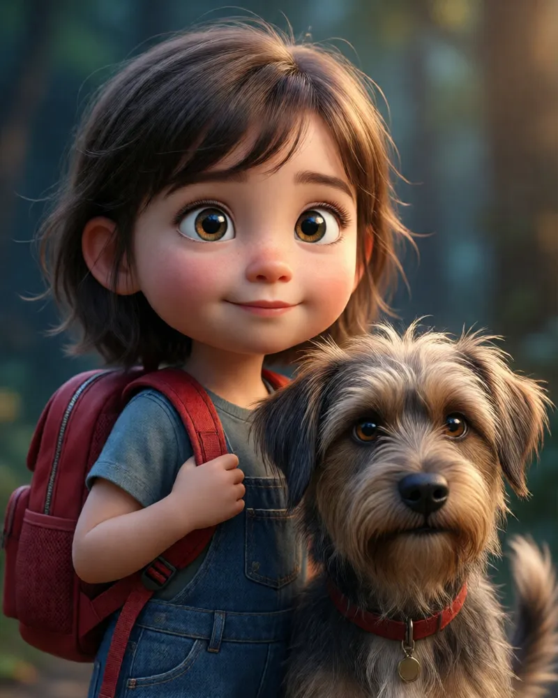 Exemplo do estilo Animação 3D (estilo Pixar)