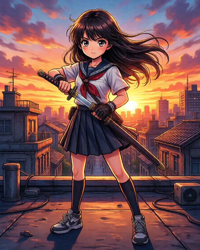 Exemplo do estilo Anime, cel shading