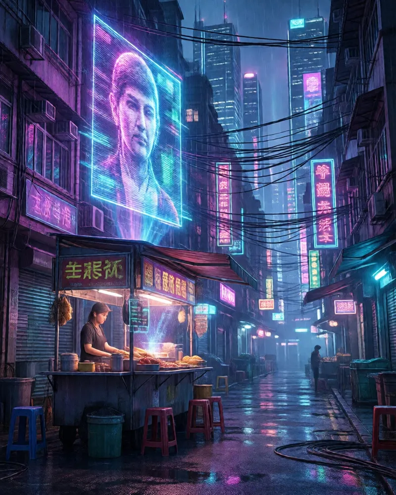 Exemplo do estilo Cyberpunk
