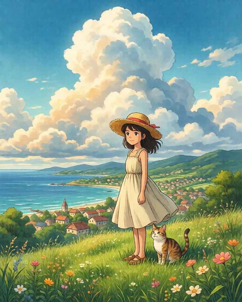 Exemplo do estilo Estúdio Ghibli