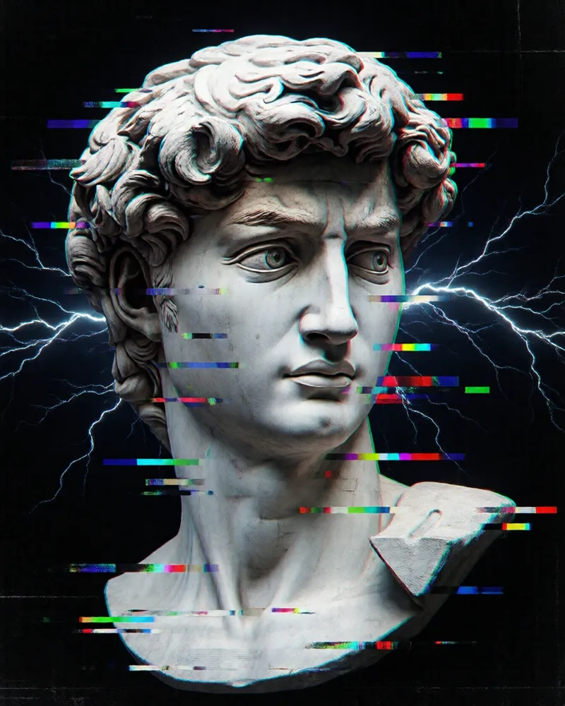 Exemplo do estilo Glitch
