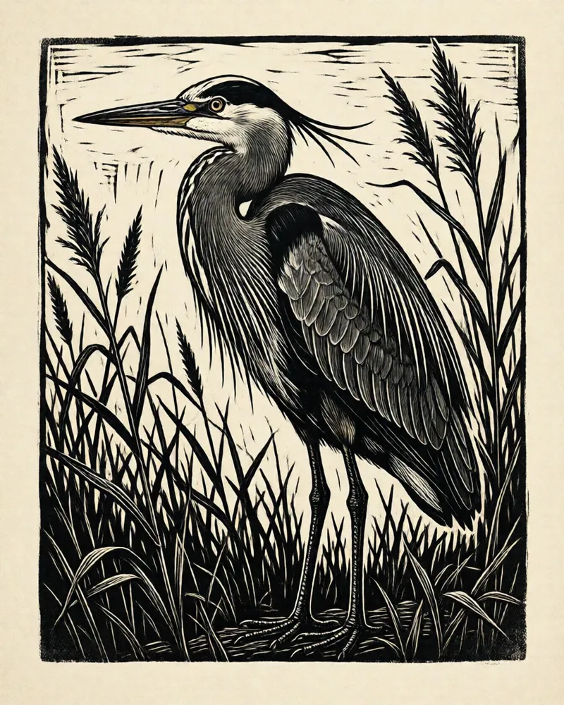 Exemplo do estilo Linogravura