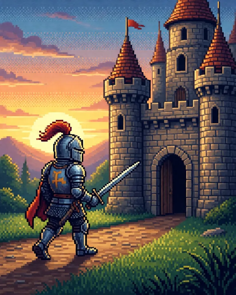 Exemplo do estilo Pixel art 16 bits