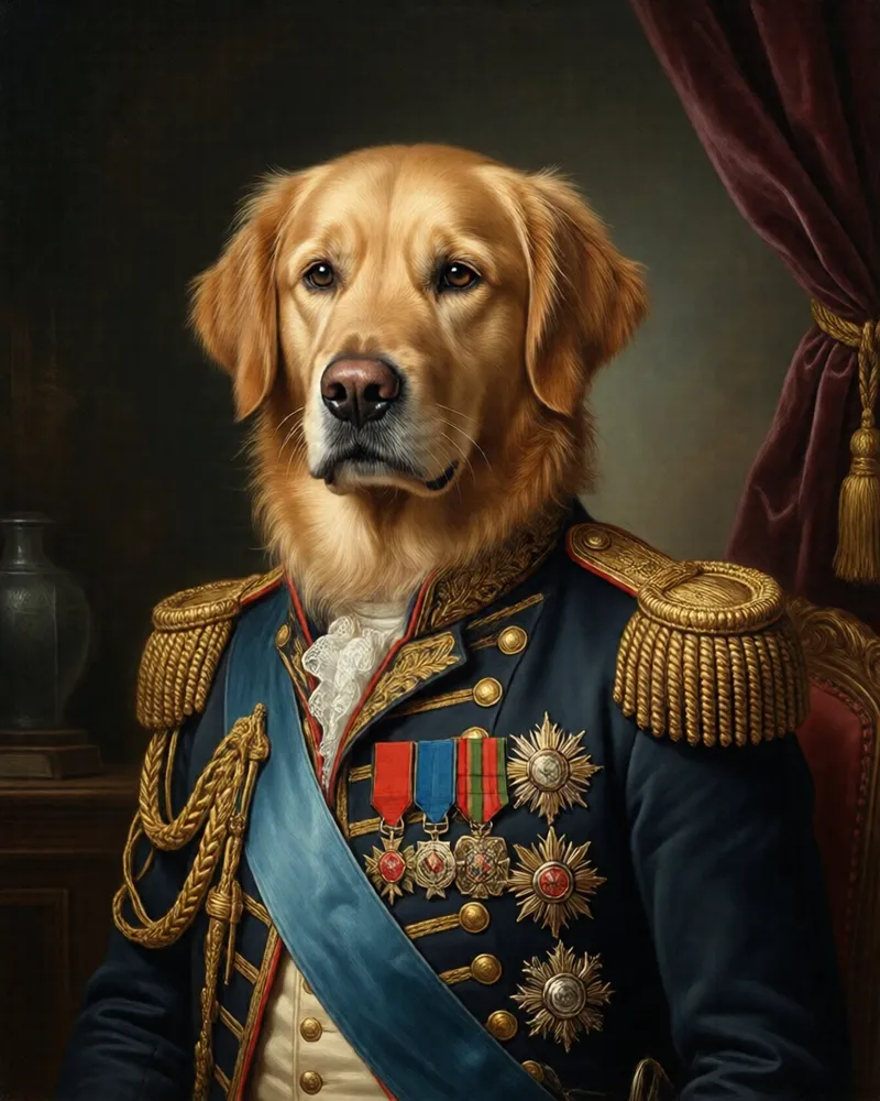 Exemplo do estilo Retrato a óleo da realeza