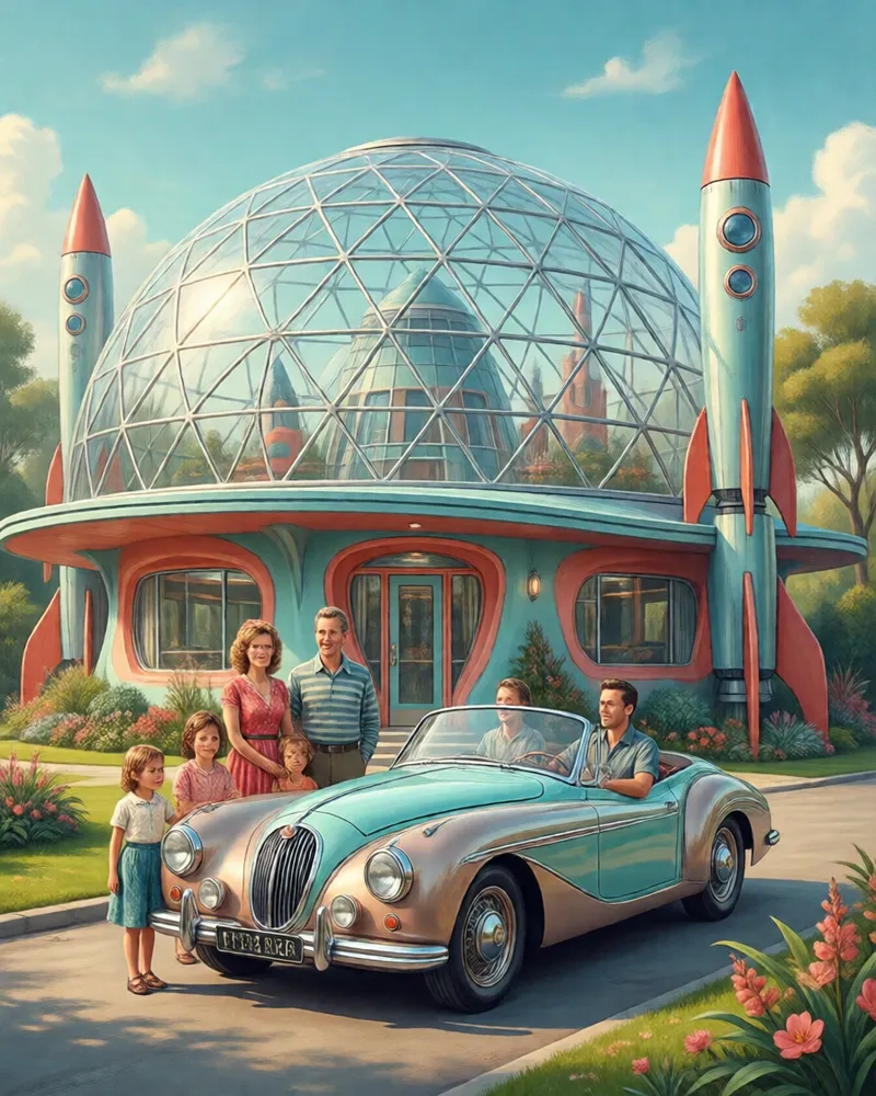Exemplo do estilo Retrofuturismo anos 50