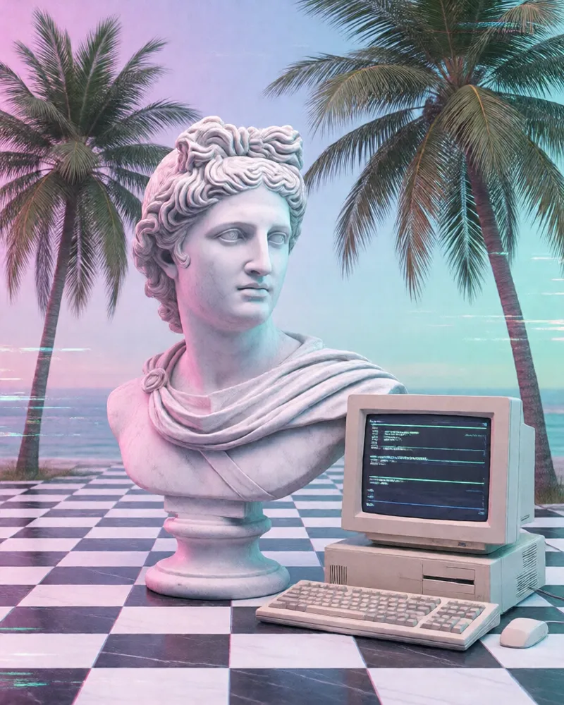 Exemplo do estilo Vaporwave