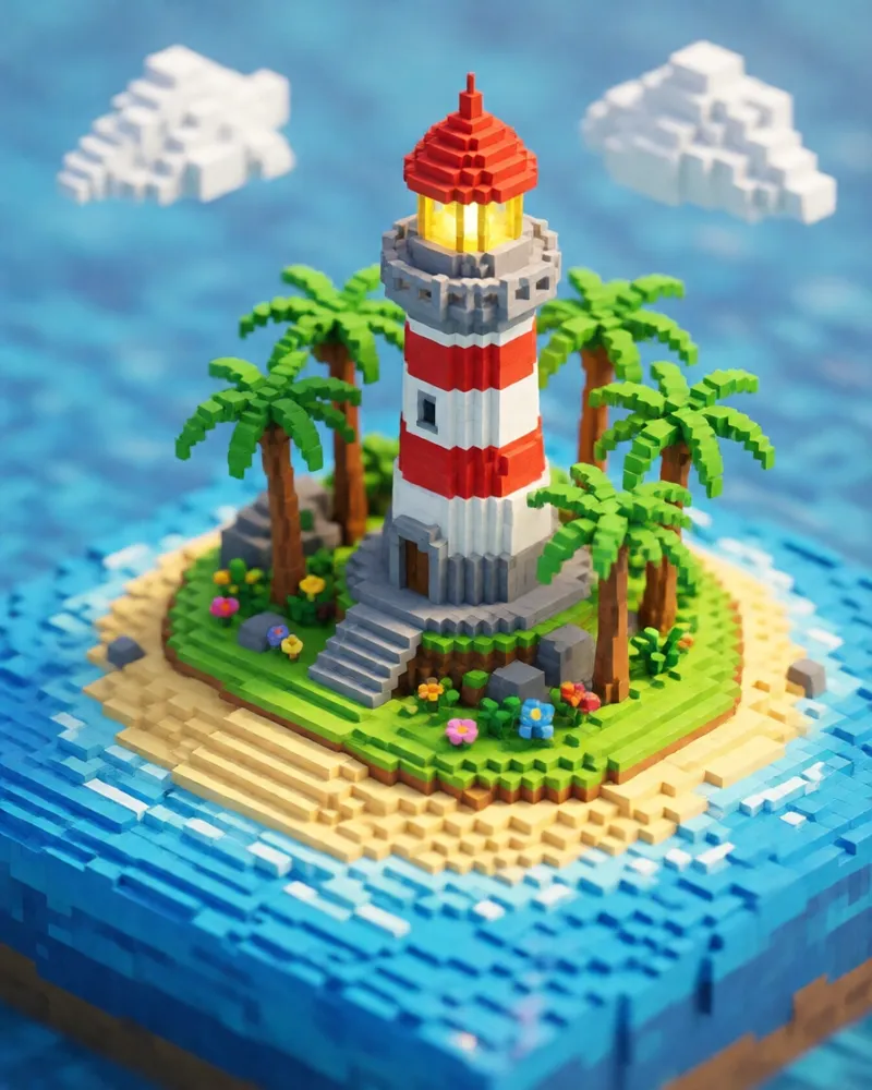 Exemplo do estilo Voxel