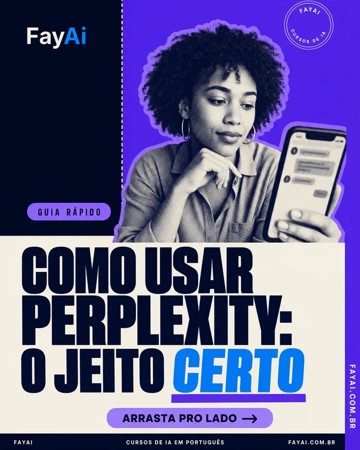 Capa do carrossel “Como usar Perplexity: o jeito certo”