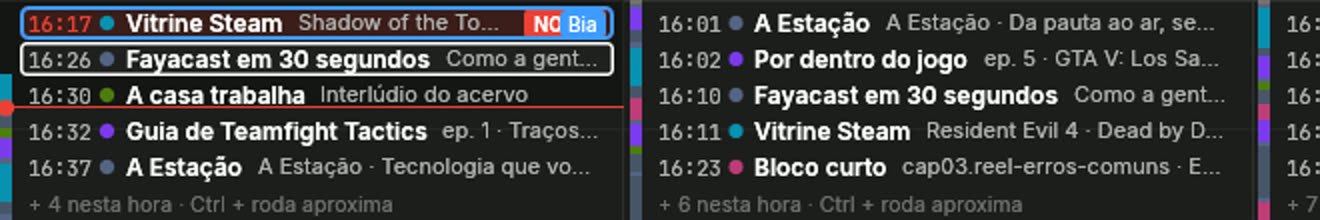 Na tela do Ricardo, o bloco Vitrine Steam aparece com a etiqueta azul Bia
